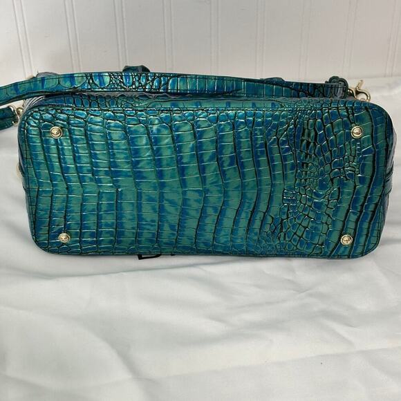 Brahmin Medium Duxbury Satchel In Peacock Melbourne Leather - Picture 8 of 15